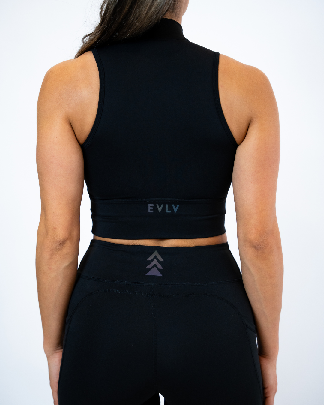 Hybrid Zip Crop Top