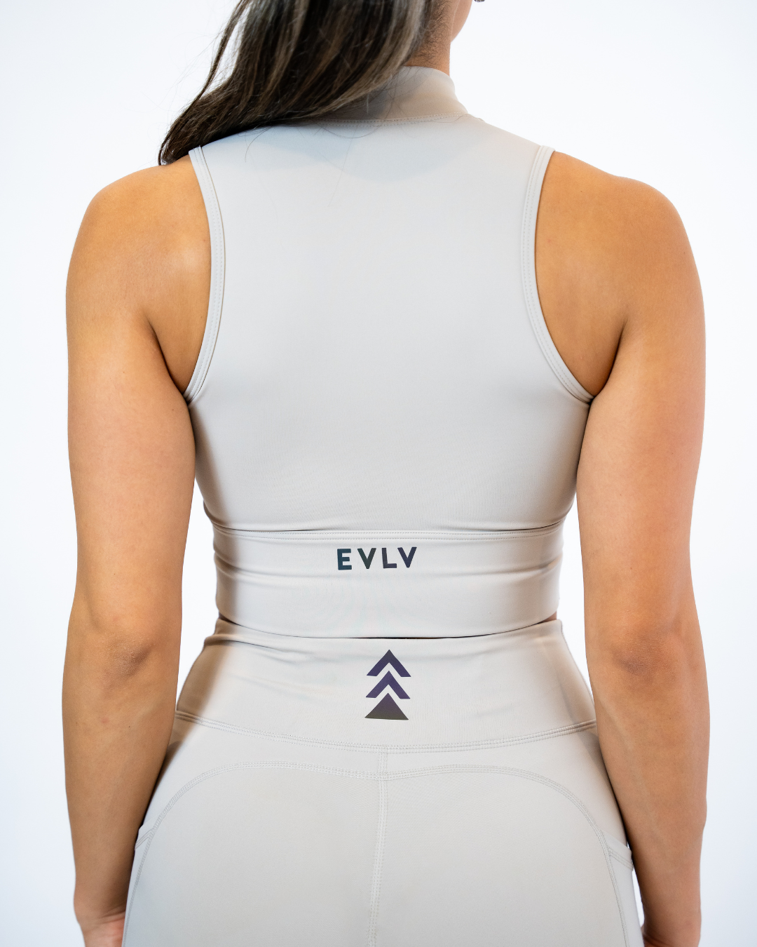 Hybrid Zip Crop Top
