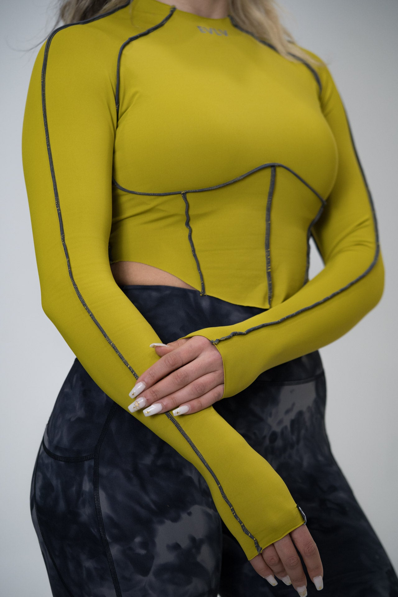 Performance Luxe Asymmetrical Long Sleeve - Antique Moss
