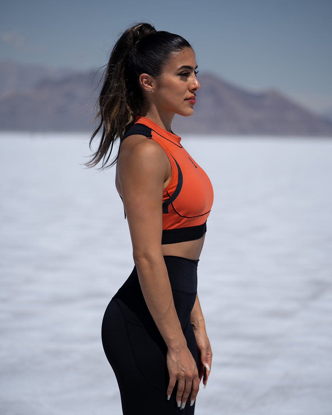 Zip Up Reflective Performance Bra