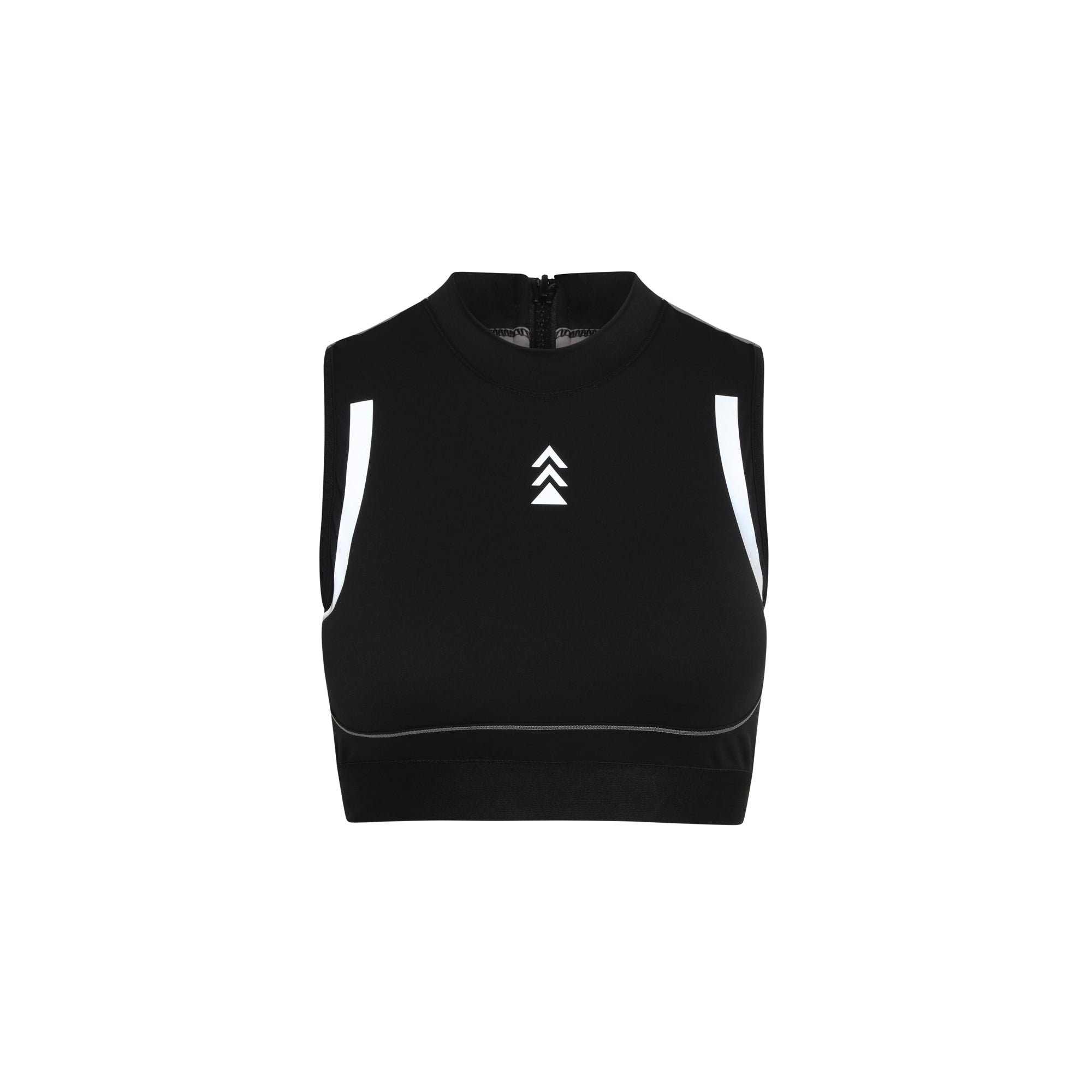 Zip Up Reflective Performance Bra