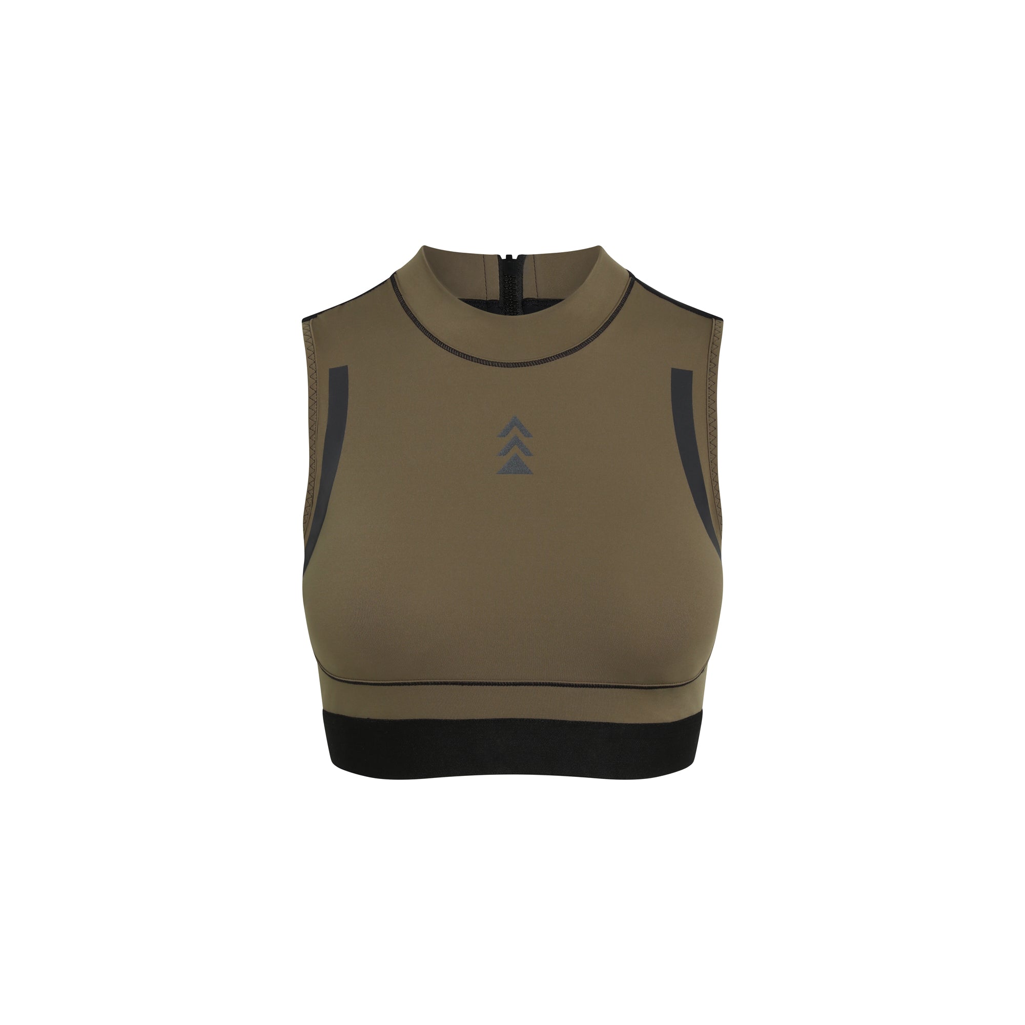 Zip Up Reflective Performance Bra