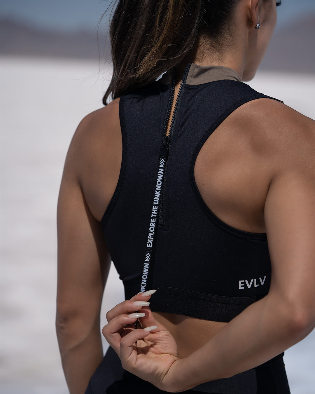 Zip Up Reflective Performance Bra