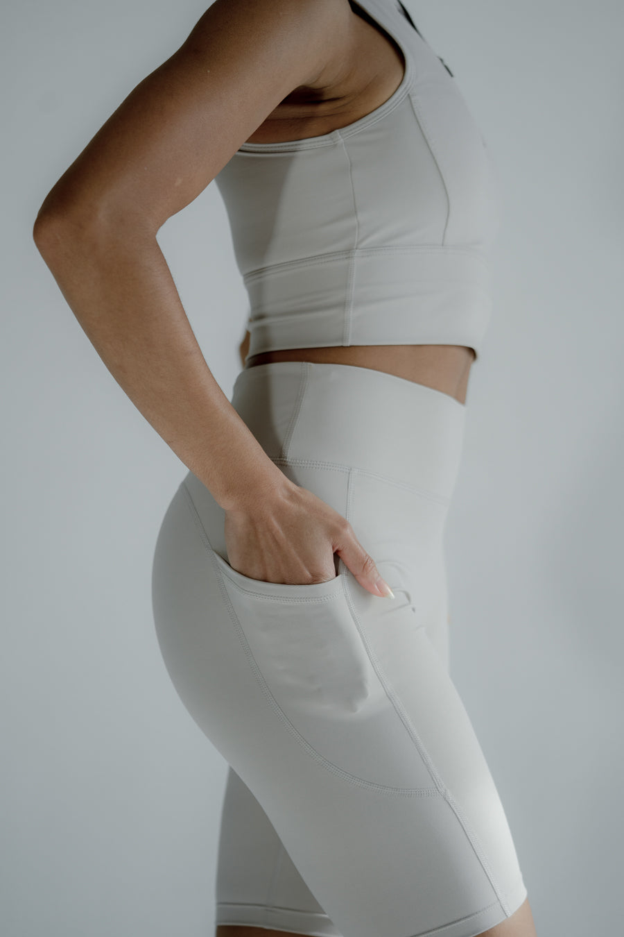 Hybrid Zip Crop Top